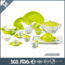 Porcelana de forma ovalada al por mayor oval china de hueso fino cena artículos fijados